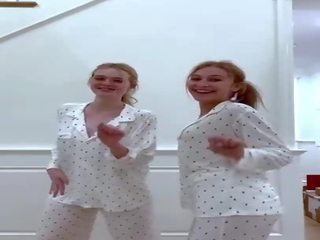 Elle Fanning and a Blonde Friend Dancing in Their. | xHamster
