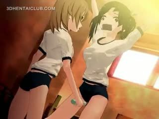 Tied lart anime hentai vajzë gets kuçkë vibed i vështirë