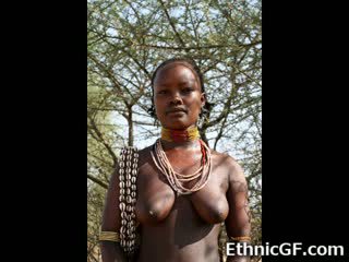 Sebenar warga afrika kanak-kanak perempuan daripada tribes!