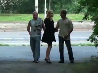 Julie Silver and her threesome sex in a park
