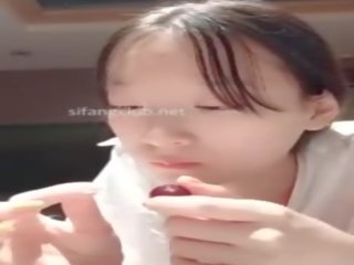 かわいい 中国の 女の子 ピンク プッシー クリームパイ 6