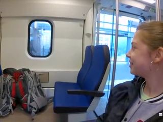 Skutočný verejnosť fajčenie v the vlak | pov orál creampie podľa mihanika69