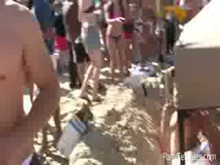 Watch these fantastic girls flash their sexy tits during a wonderful party.