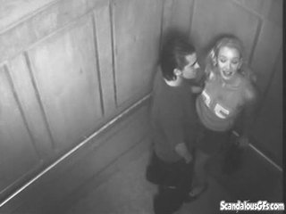 Sexy Time In The Elevator Gets Caught On Cam