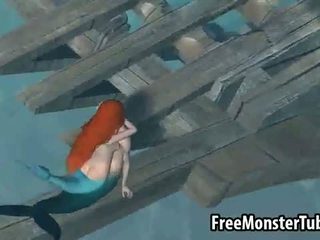 3D Little Mermaid Babe Ariel Gets Fucked Hard