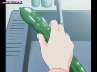 Hentai onanering med en carrot