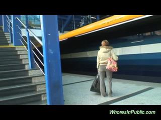 Young Couple Fucking At The Bus Station