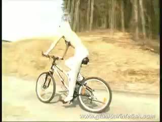 Katherina Topless On Bike