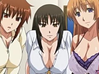 Tre enorme titted hentai babes