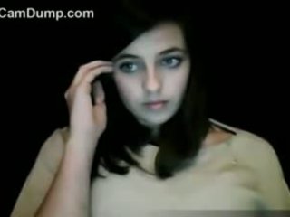 brunette, webcam, solo, masturbation