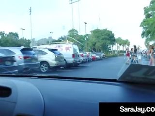 Busty đi chơi sharing giới tính fiend sara jay fucks các to đen con gà trống driver!