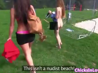 Lesbian Babe gets Pussylicked Outdoors, Porn 1f