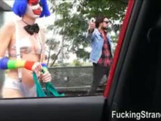 Teen Clown Mikayla Mico Fucked In Public For A Free Ride