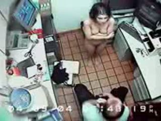 Old Man Bangs A Hairy Teen Pussy At Work