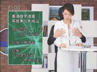 Japanese woman fucks on tv