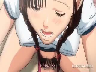 Big Boobed Hentai Girl Cunt Fucked Hard On A Bicycle