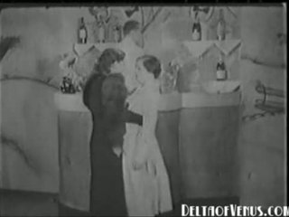 Реколта 1930s порно - един мъж две жени тройка