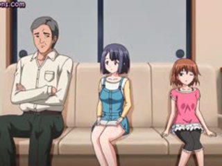 Červenovlasé anime naivka s veľký prsníky