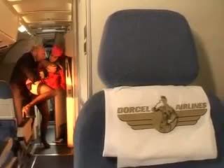 pornstar, vienmērīgs, stewardess